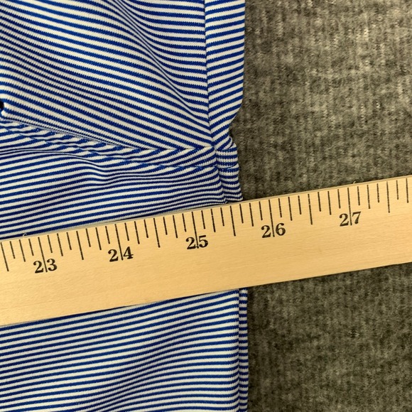 Peter Millar SMU Perth Men XL 1/4 Zip Pullover Sugar Stripe Performance Golf - Picture 10 of 12